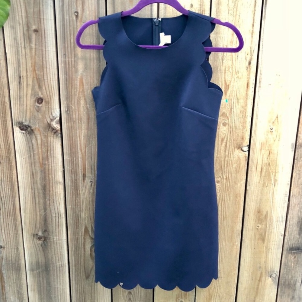 Jcrew scalloped dress, worn once!
